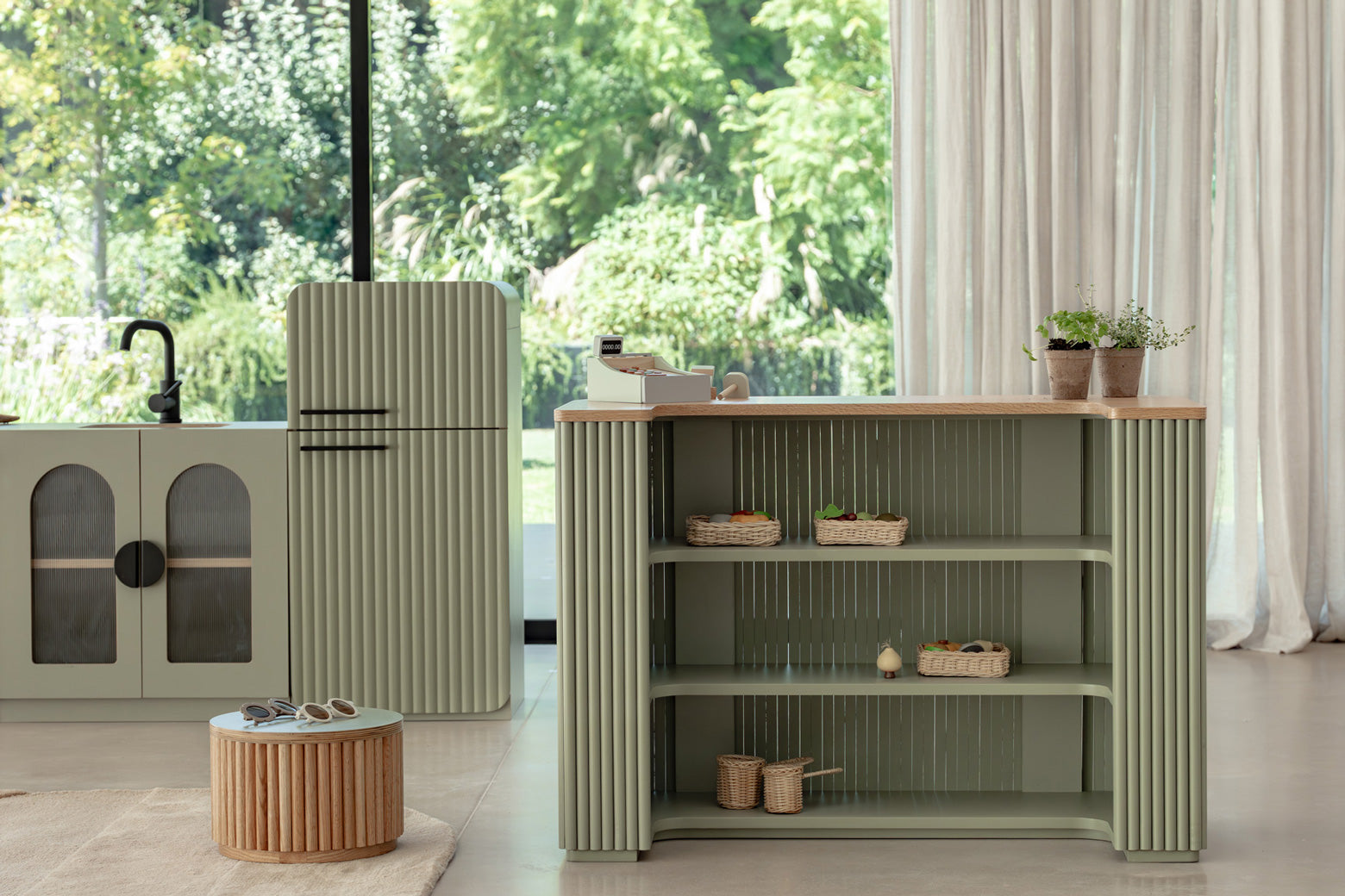 Fluted Market Stand Sage