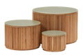 Oak Fluted Nesting Tables