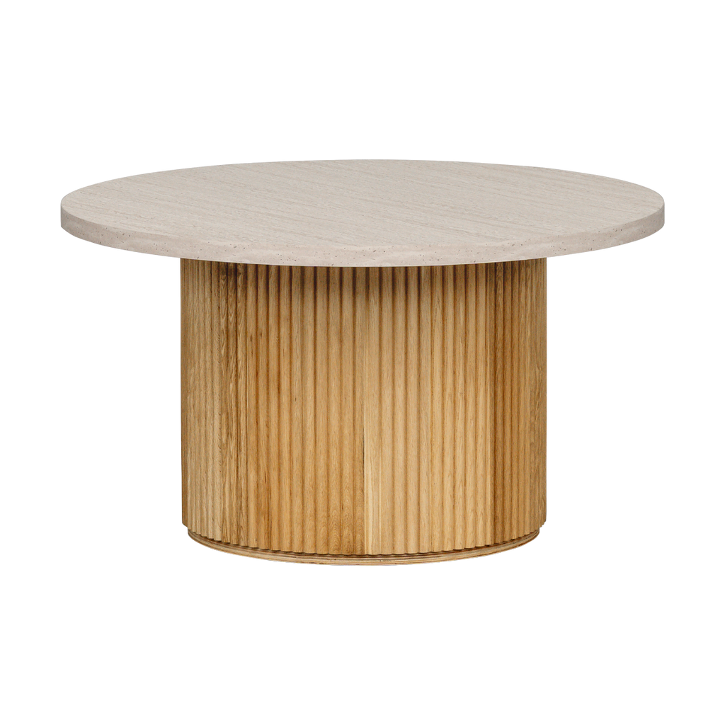 Travertine Fluted Round Table