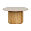 Travertine Fluted Round Table