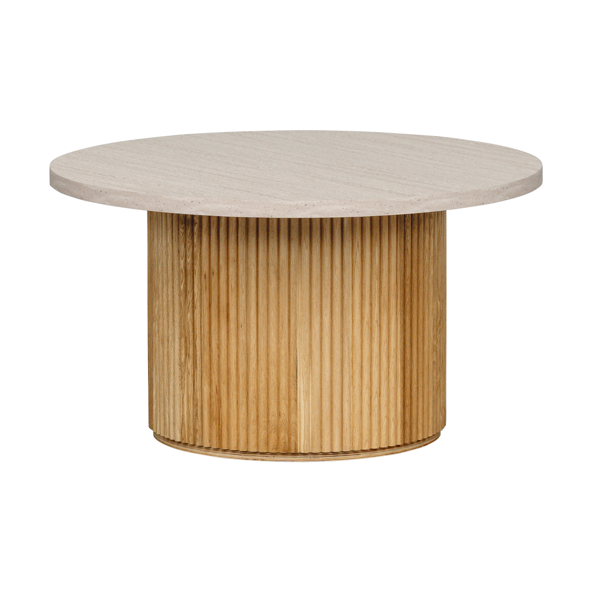Travertine Fluted Round Table