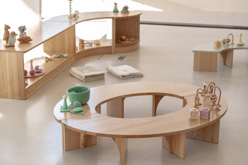 Ash Half Circle Baby Table