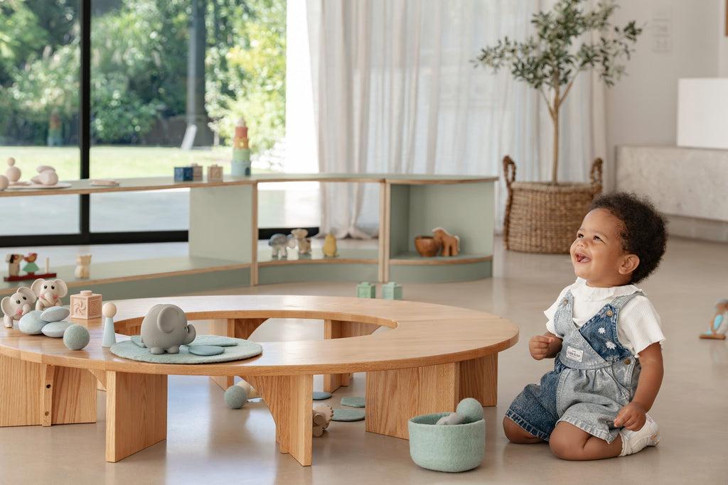 Ash Half Circle Baby Table
