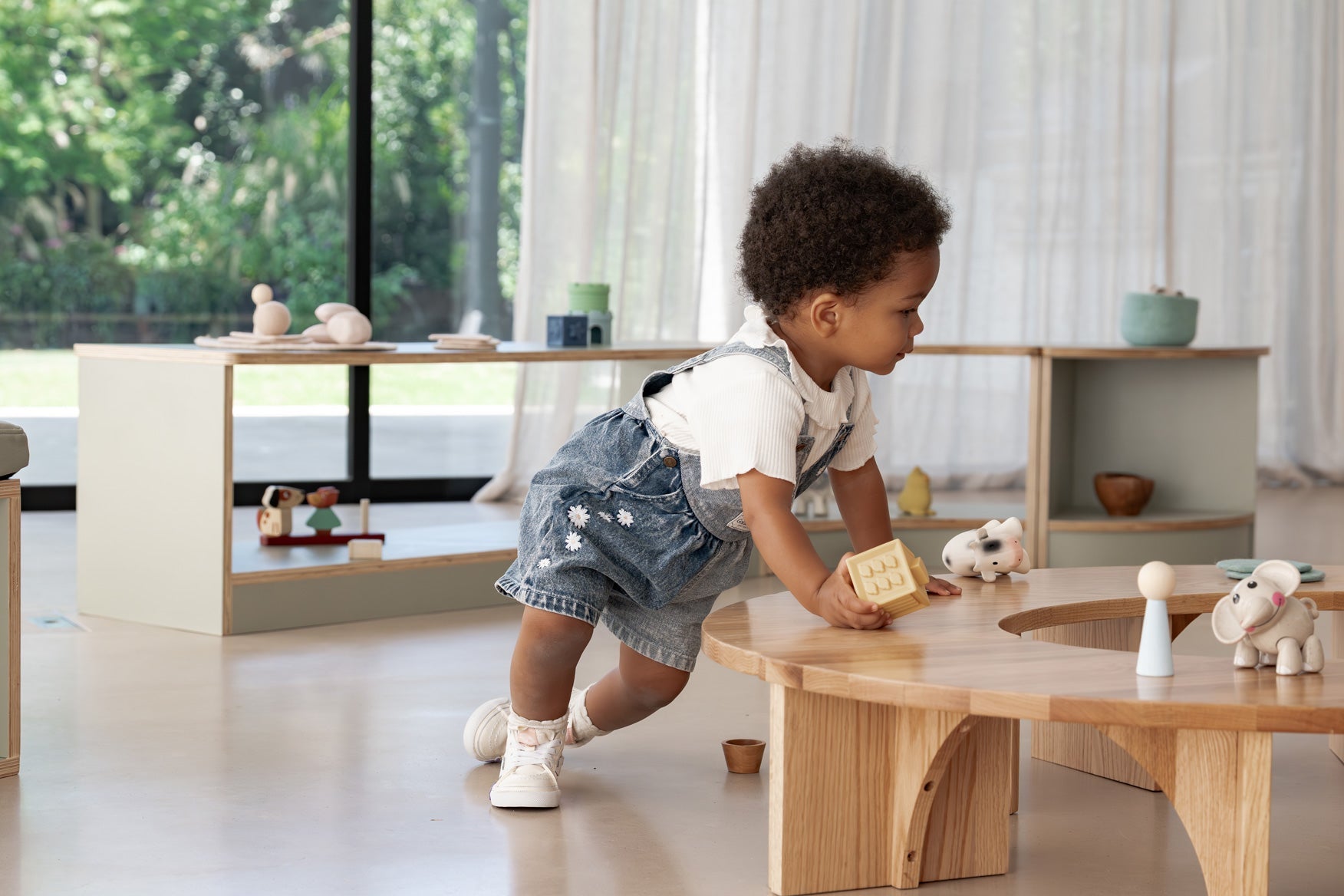 Ash Half Circle Baby Table