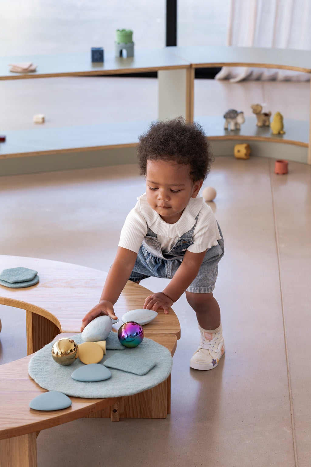 Ash Half Circle Baby Table