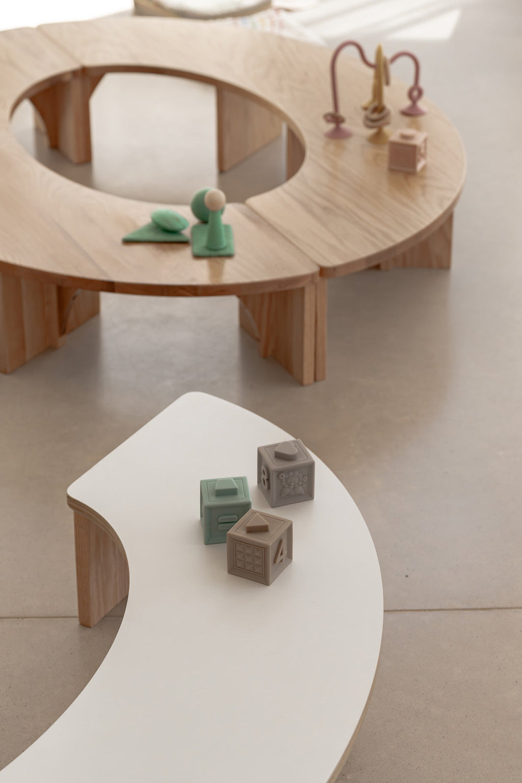 Ash Half Circle Baby Table