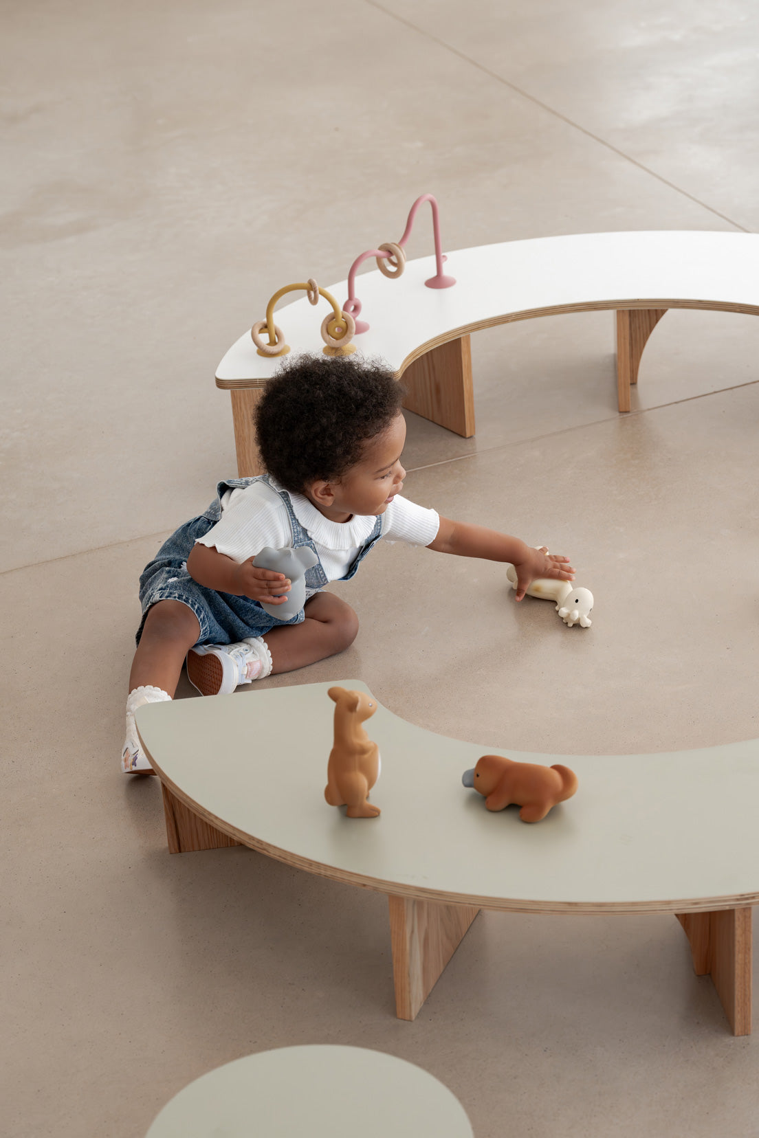 Half Circle Baby Table Sage