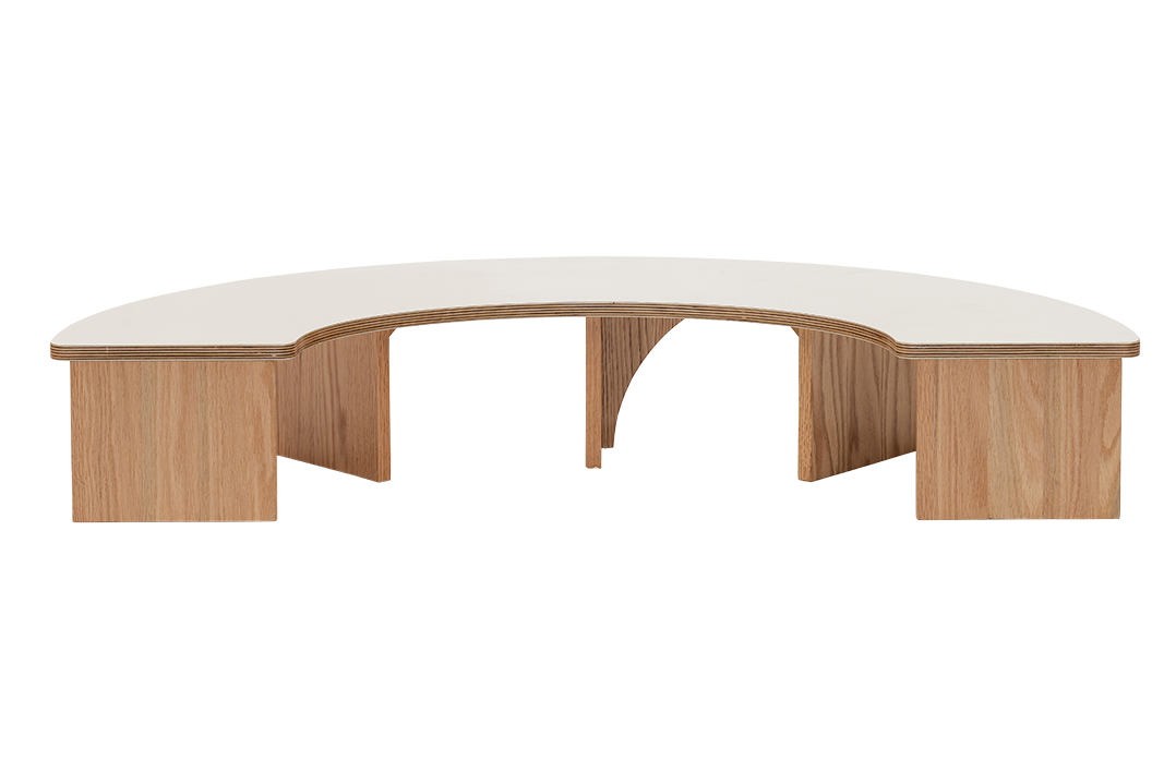 Half Circle Baby Table White