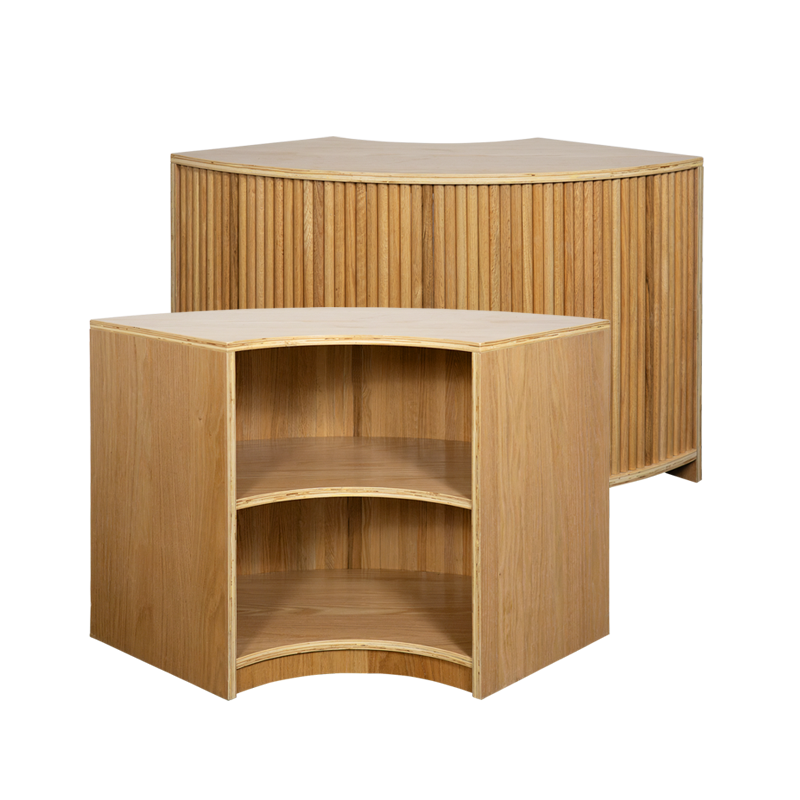 Oak Fluted Corner