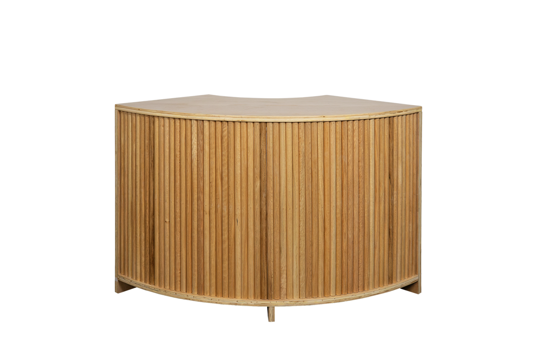 Oak Fluted Corner