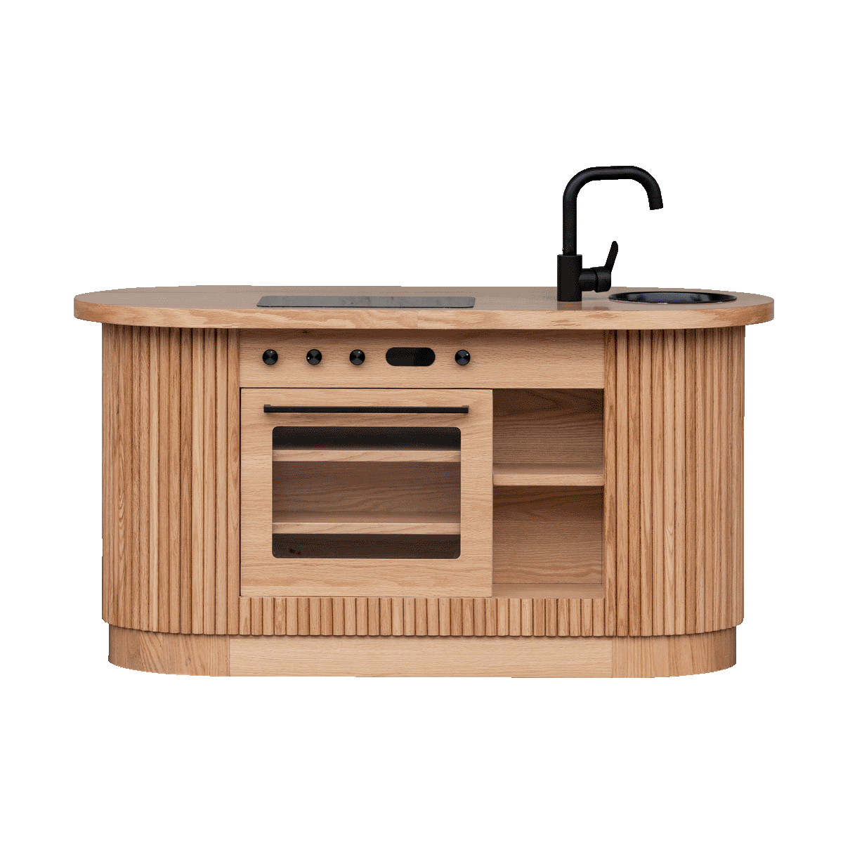 Oak Fluted Oval Kitchen