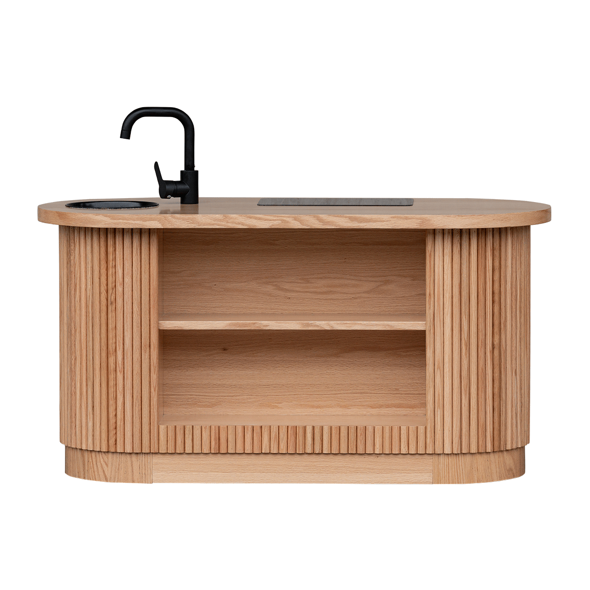 Oak Fluted Oval Kitchen