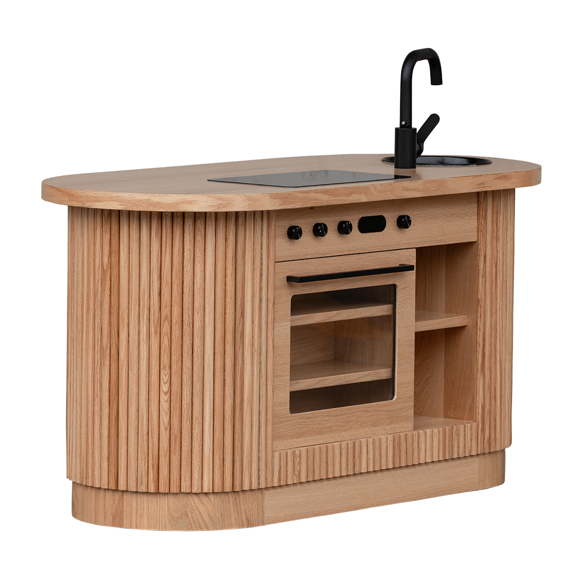 Oak Fluted Oval Kitchen