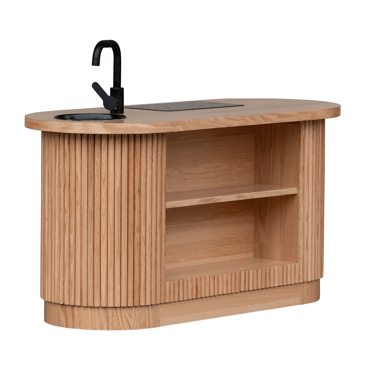 Oak Fluted Oval Kitchen