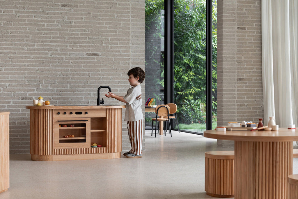 Oak Fluted Oval Kitchen