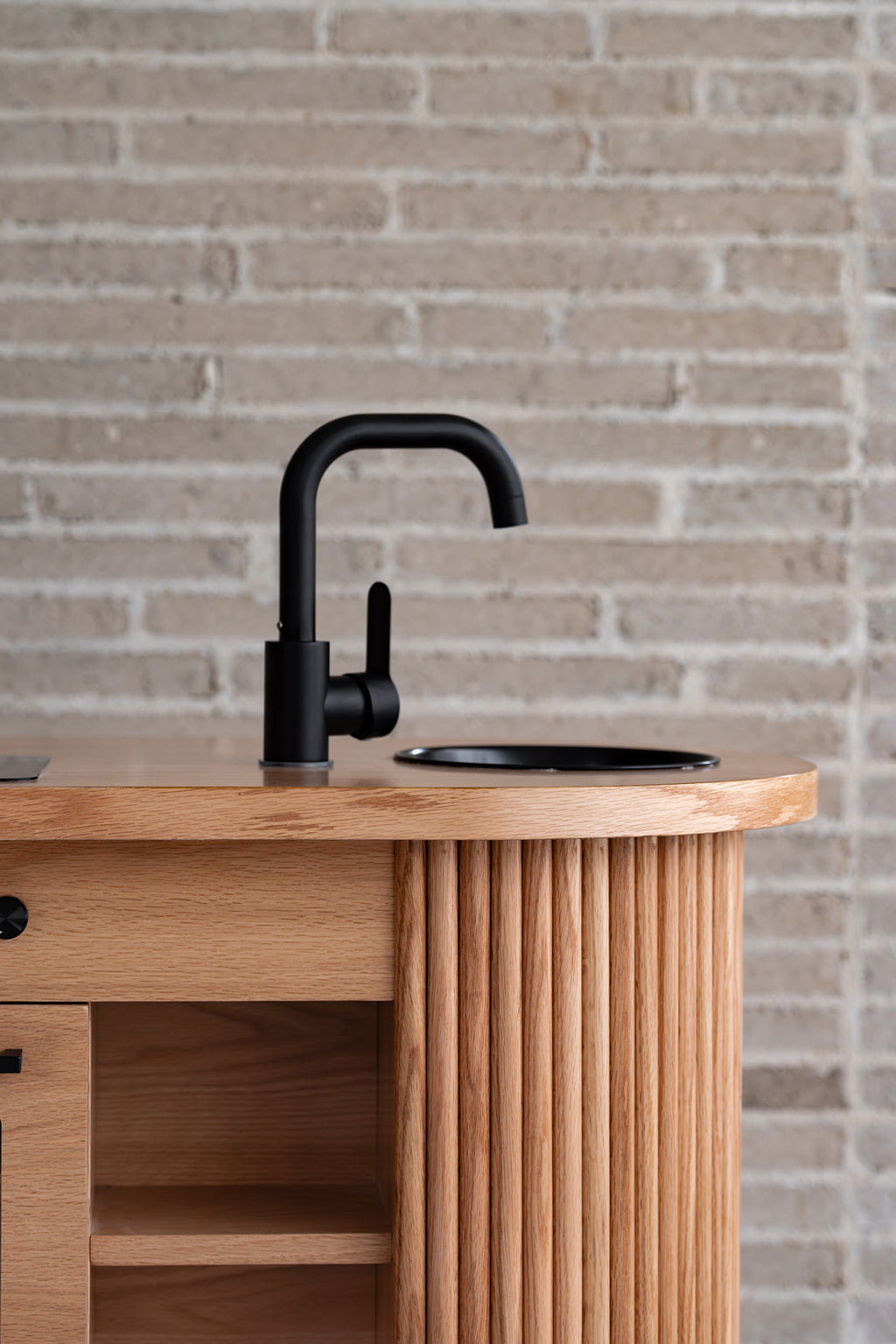 Oak Fluted Oval Kitchen