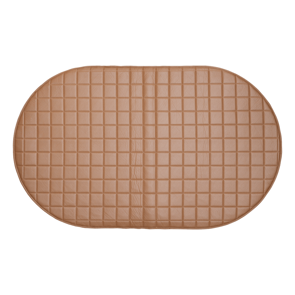 Oval Quilted Playmat – Tan