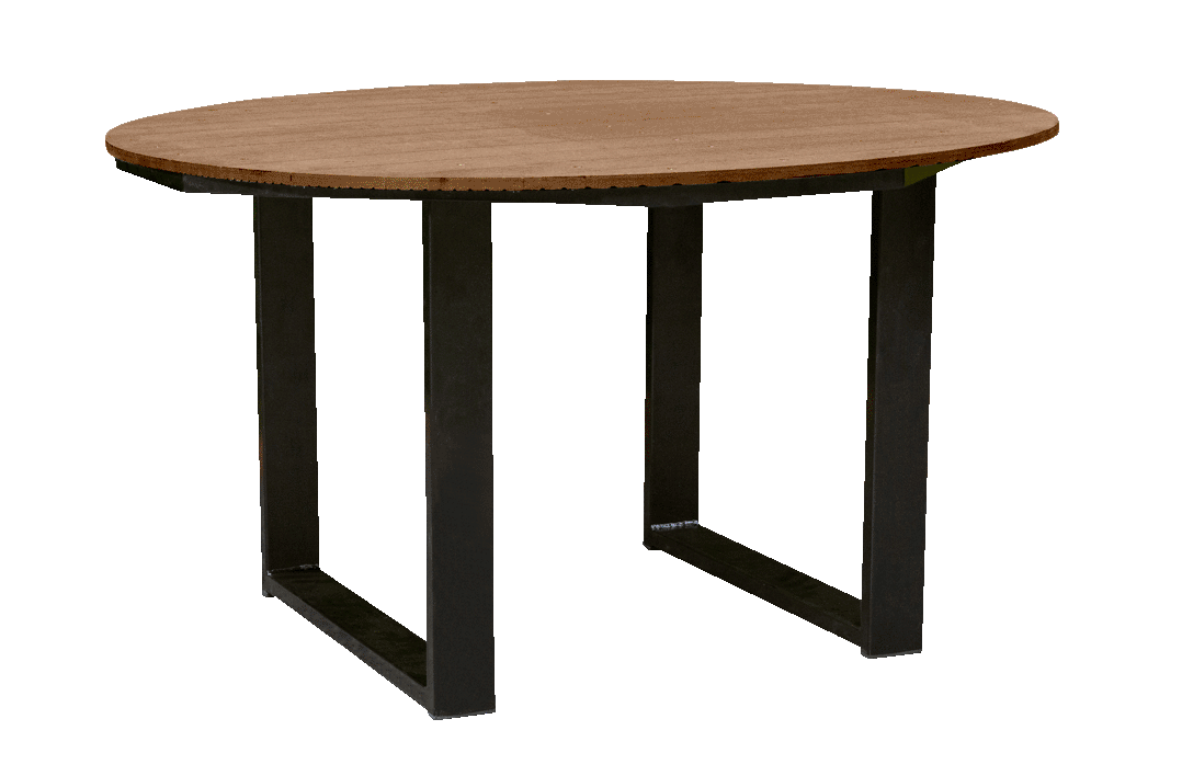 Jarrah U-Frame Round Outdoor Table