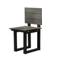 Charcoal U-Frame Outdoor Chairs 2pc