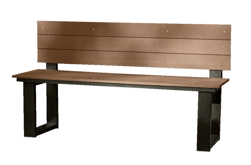 Jarrah U-Frame Outdoor Bench Seat with Back