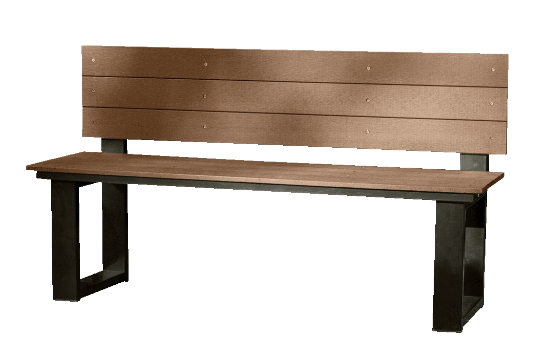 Jarrah U-Frame Outdoor Bench Seat with Back
