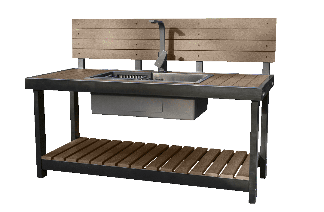Jarrah Outdoor Mud Kitchen with Backboard