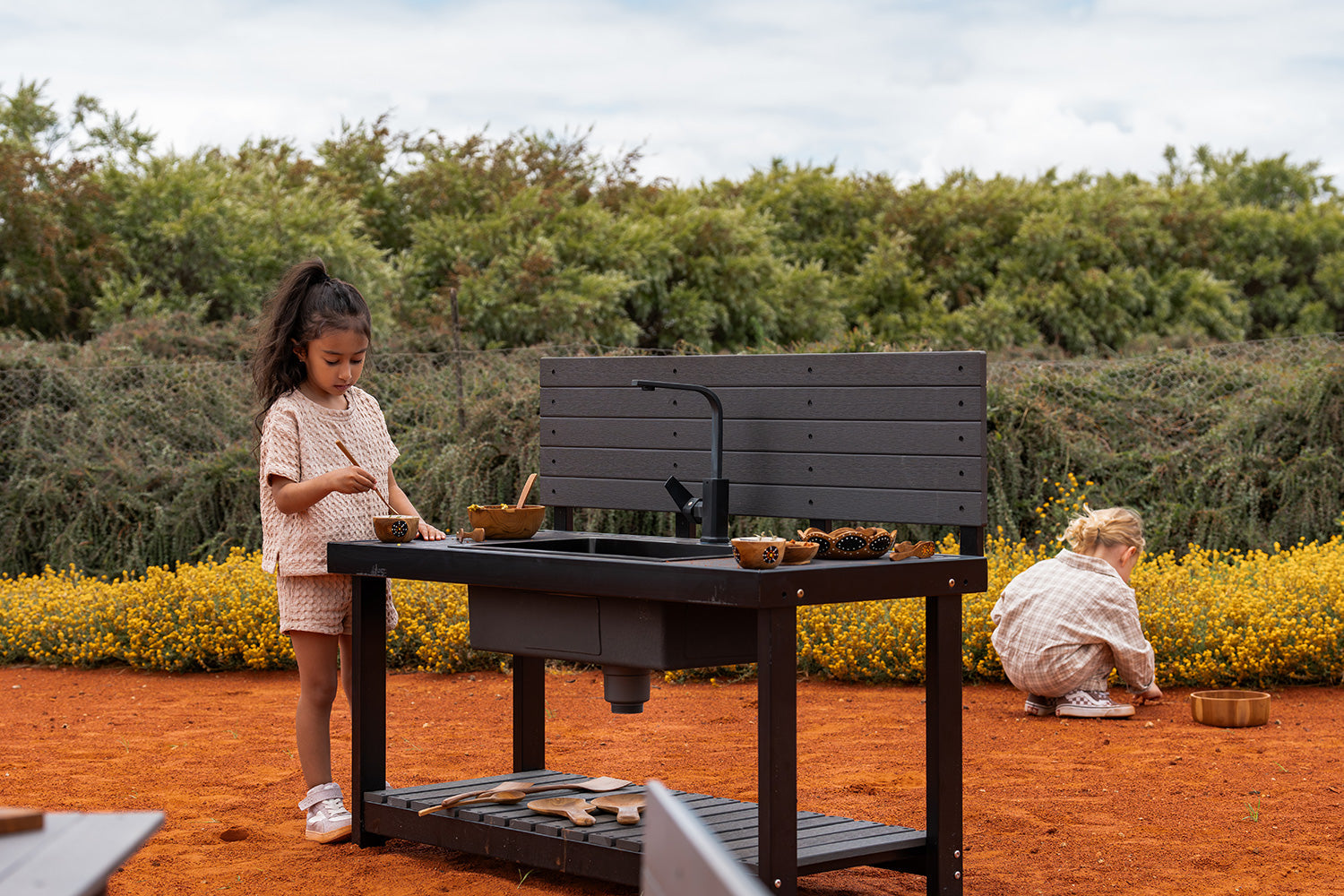 Mud Kitchen With Backboard