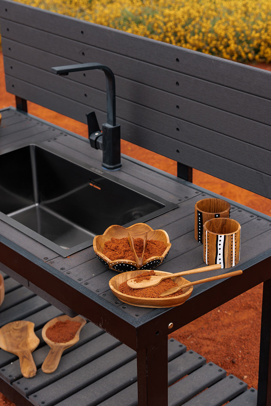 Mud Kitchen With Backboard