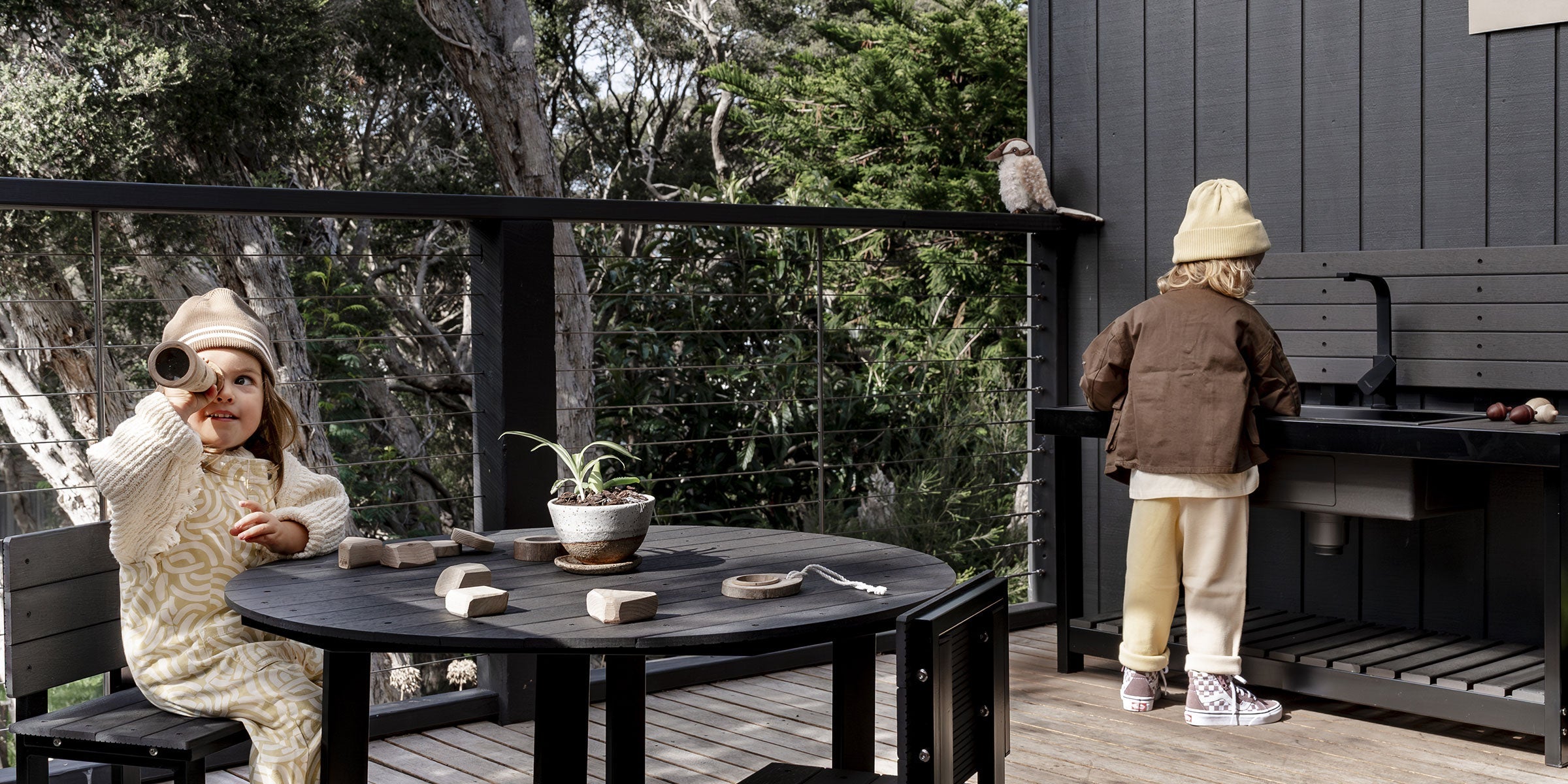 Mud Kitchen With Backboard