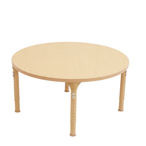 Round Adjustable Kids Classroom Table – 36" Diameter, 13" to 17" Height