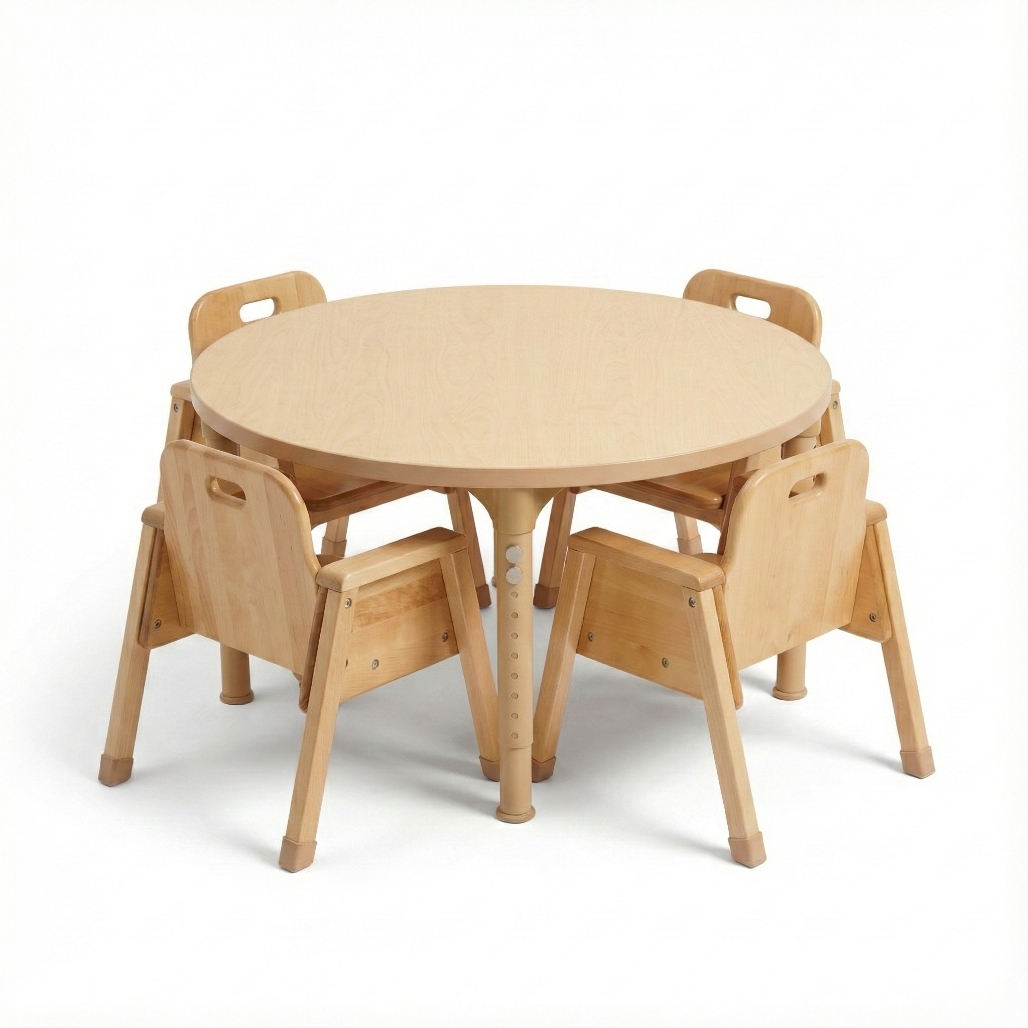 Round Adjustable Kids Classroom Table – 36" Diameter, 13" to 17" Height