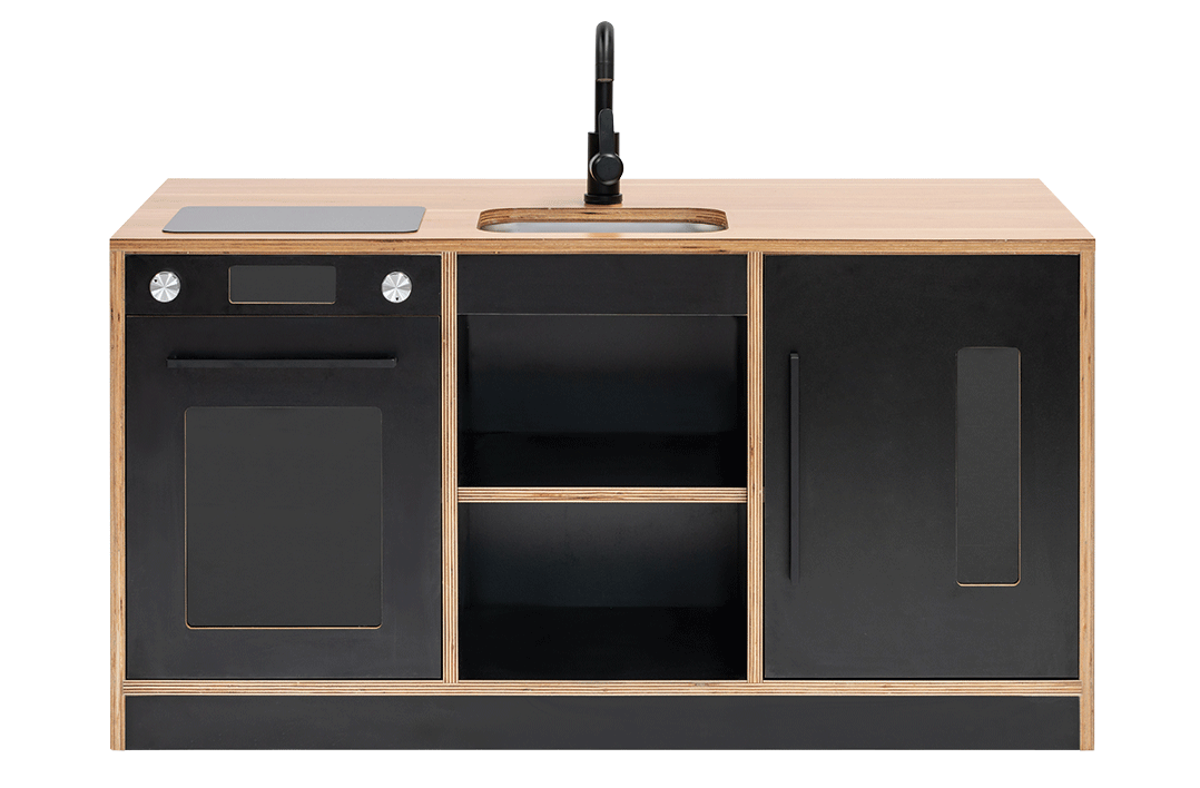 Kitchen & Breakfast Bar Kinder in Black