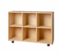 Birchwood six-hole cubby, natural finish