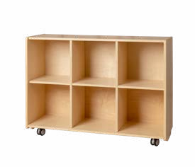 Birchwood six-hole cubby, natural finish