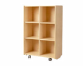 Birchwood six-hole vertical cubby, natural finish