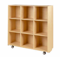 Birchwood nine-hole cubby, natural finish