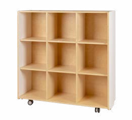 Birchwood nine-hole cubby, white and natural finish