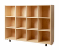 Birchwood twelve-hole cubby, natural finish
