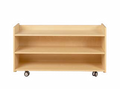 Birchwood adaptable closed storage unit, low height, natural finish