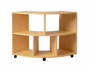 Birchwood adaptable curved shelf, tall height, natural finish