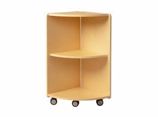 Birchwood adaptable corner shelf, tall height, natural finish