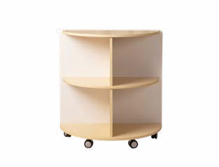 Birchwood adaptable semi-corner shelf, tall height, white and natural finish