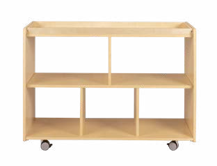 Birchwood adaptable open shelf, tall height, natural finish