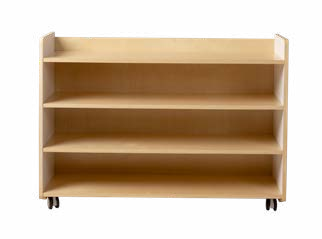 Birchwood adaptable closed storage unit, tall height, white and natural finish