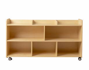Birchwood adaptable large block shelf, white and natural finish